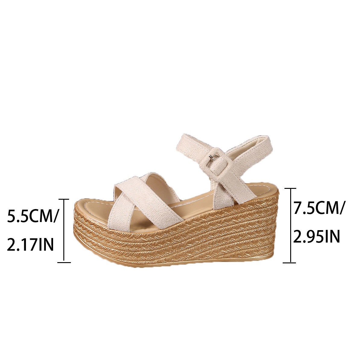 New Platform Platform Suede Women's Platform Wedge Platform Sandals foto 5