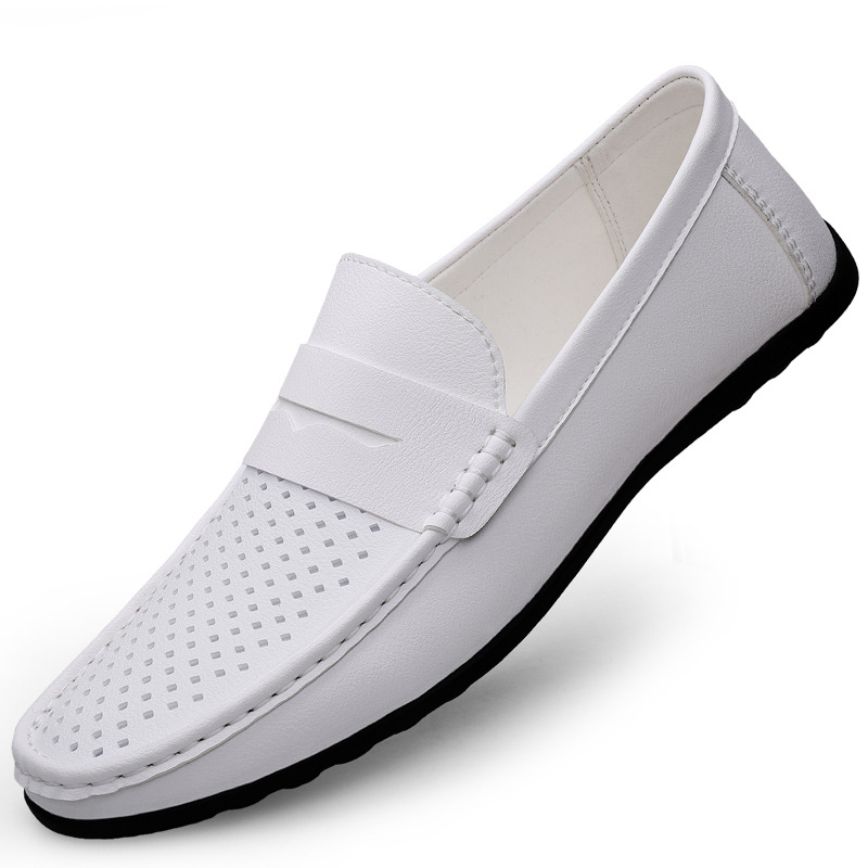 Men's Leather Shoes Microfiber Hollow-out Loafers foto 2