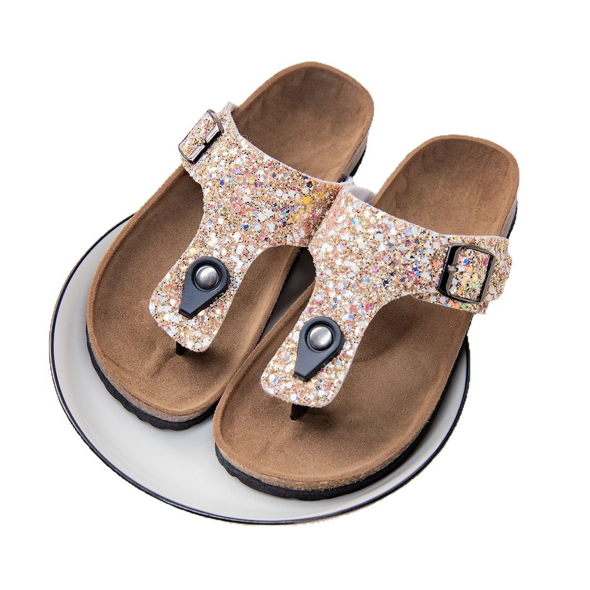 Cork Flip-flops Couples Shoes Beach Outdoor Slippers foto 2