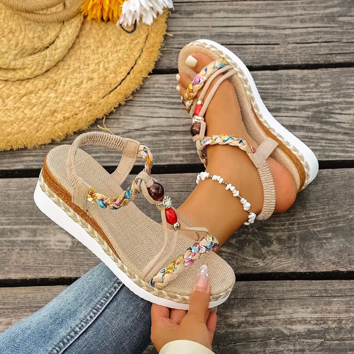 Women's Casual Thick-Soled High-Heel Sandals foto 5
