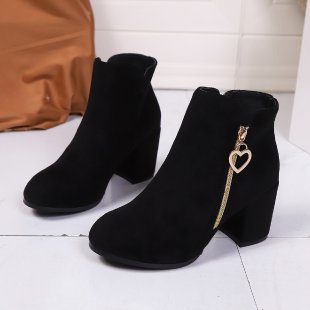 Plus-size Fashionable Side Zipper Boots foto 4