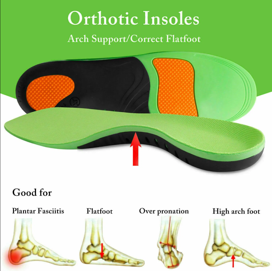 Orthotic Shoe Insoles Inserts Flat Feet High Arch Support For Plantar Fasciitis foto 2