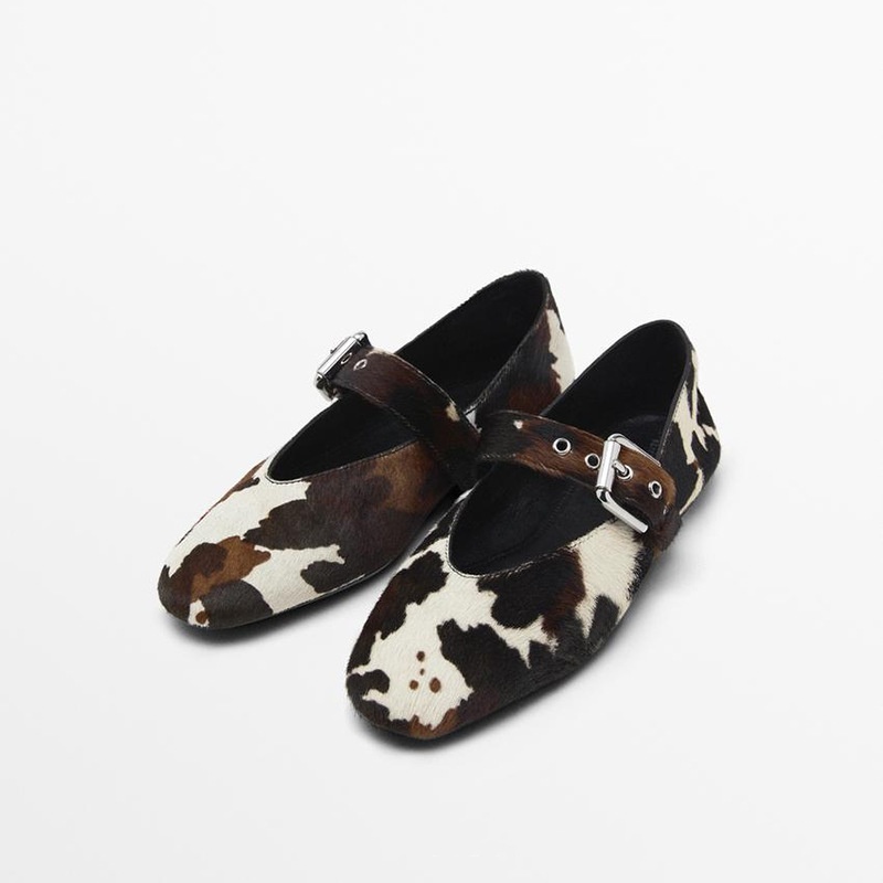 Women's Comfortable Leather Buckle Decorative Casual Shoes foto 3