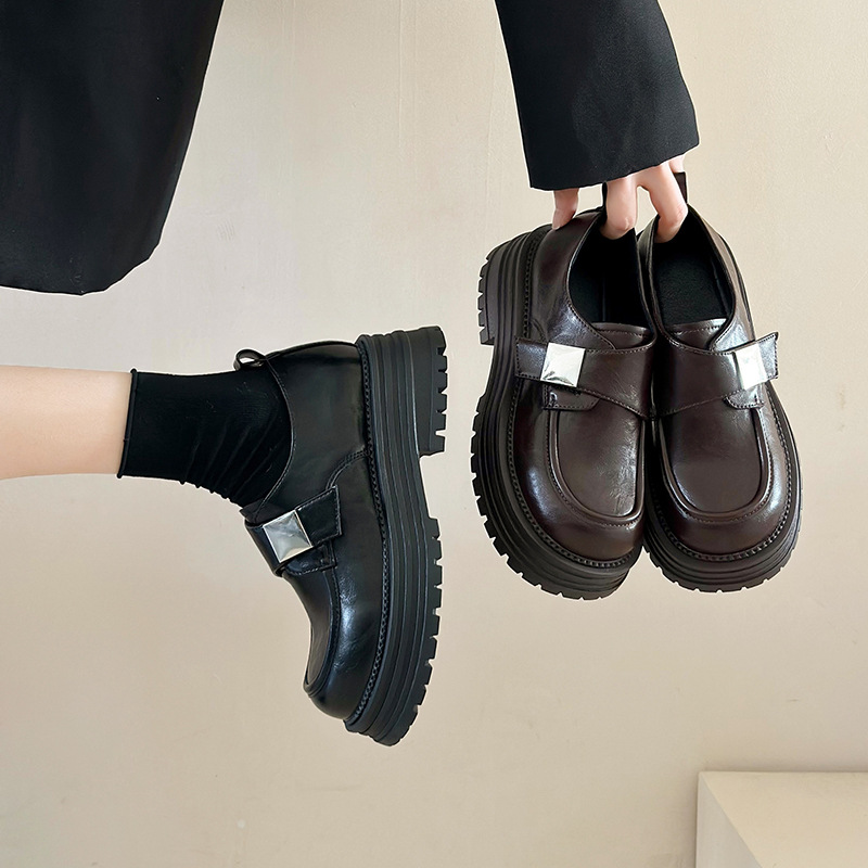 Fashion Personality Retro Platform Loafers Women foto 5