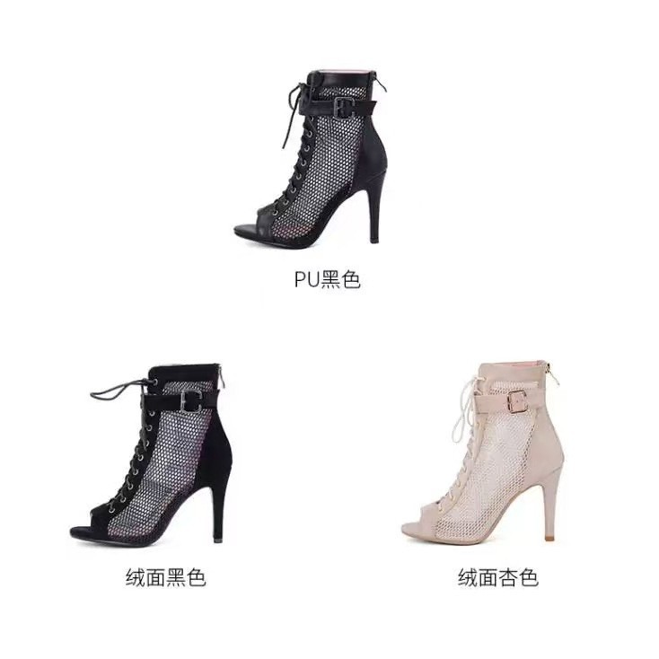 Cutout Lace-up Ankle Boots Dance Shoes Modern Style For Cross-Border Sales foto 3