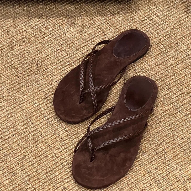 Korean-style Niche Beach Resort Flat Flip-flops foto 2