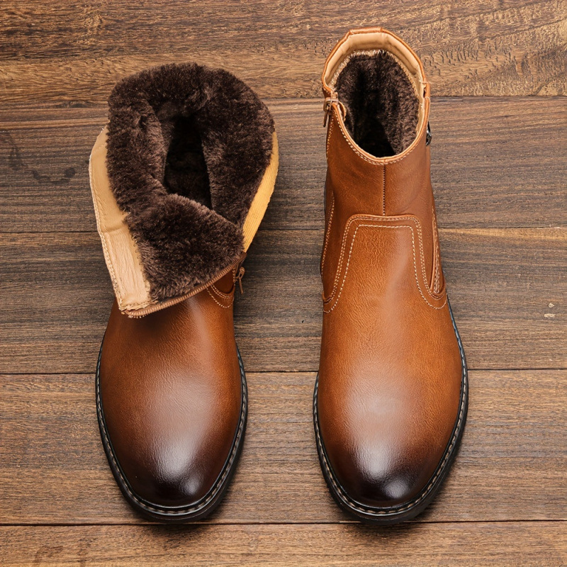 Dress Boots With Zipper Faux Fur foto 5