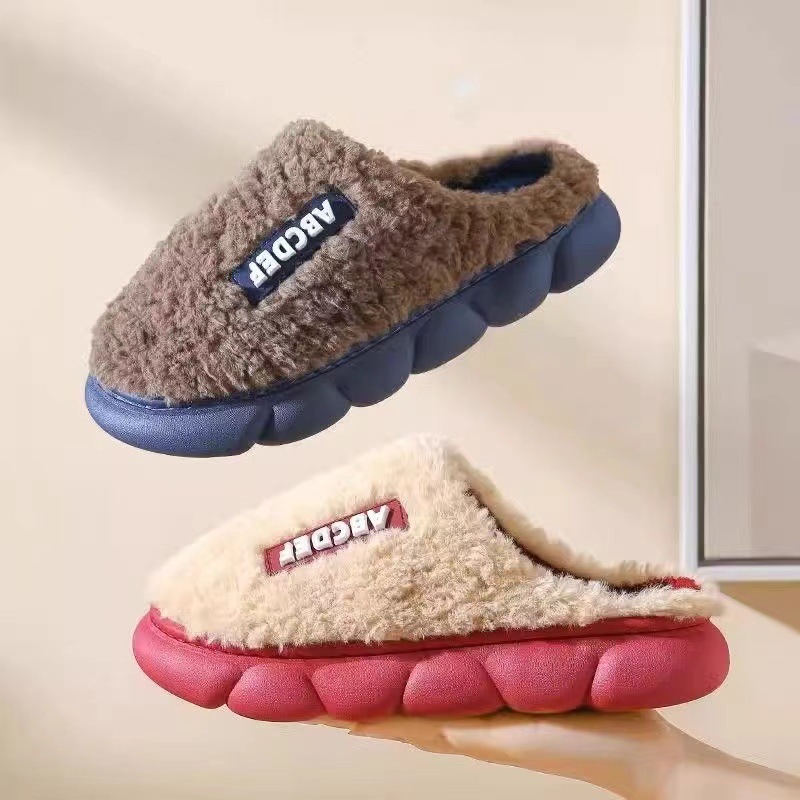 Indoor Warm Thickened Couple Cotton Slippers foto 3