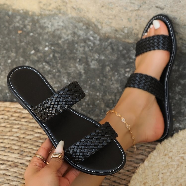 Plus Size Women's Woven Beach Slippers foto 5