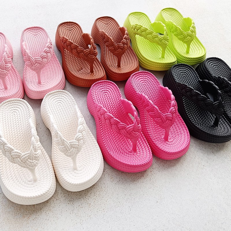 EVA Candy Color Soft Bottom Clip Toe Flip-flops foto 4