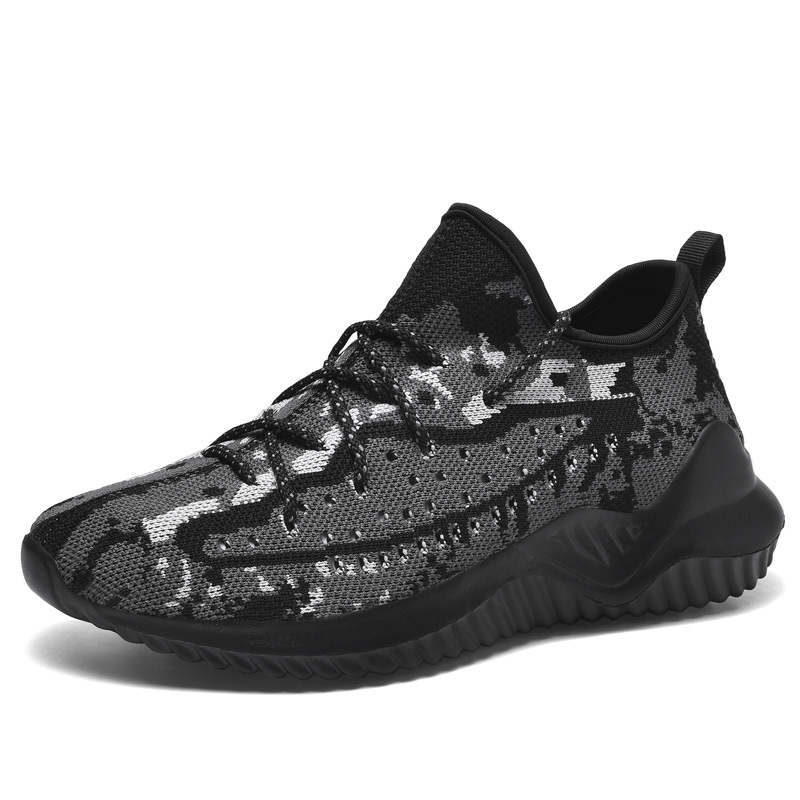2 Men's Shoes Flying Woven Breathable Mesh Surface Shoes foto 5