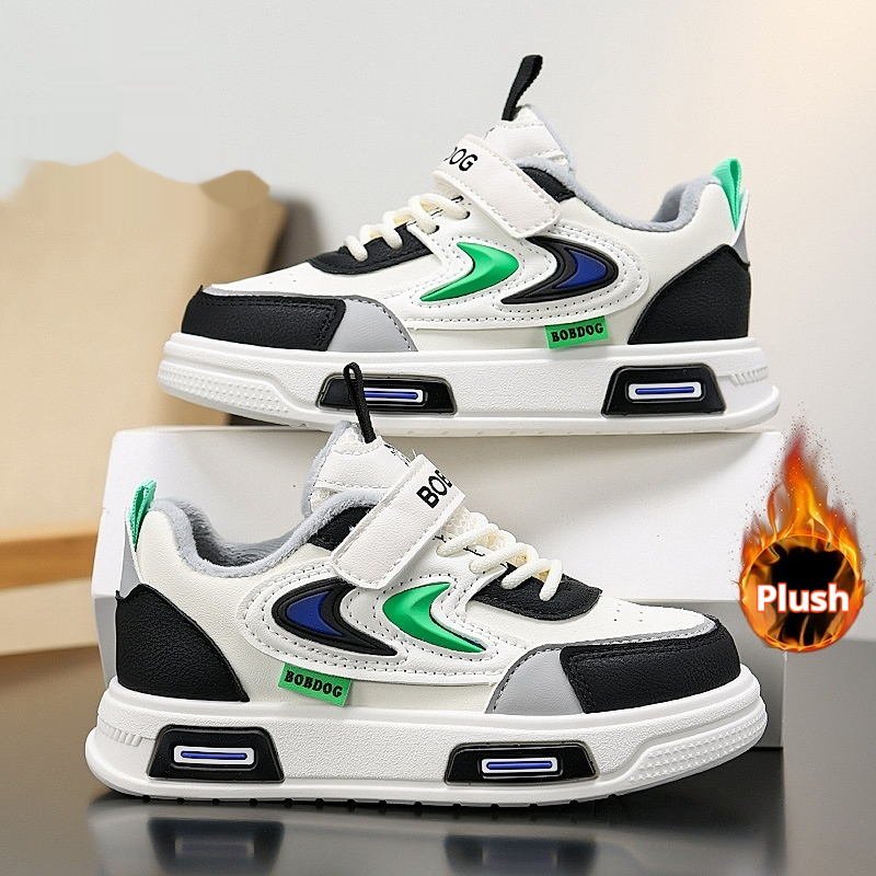 Childrens Leather Non-slip Low-top Sneakers foto 3