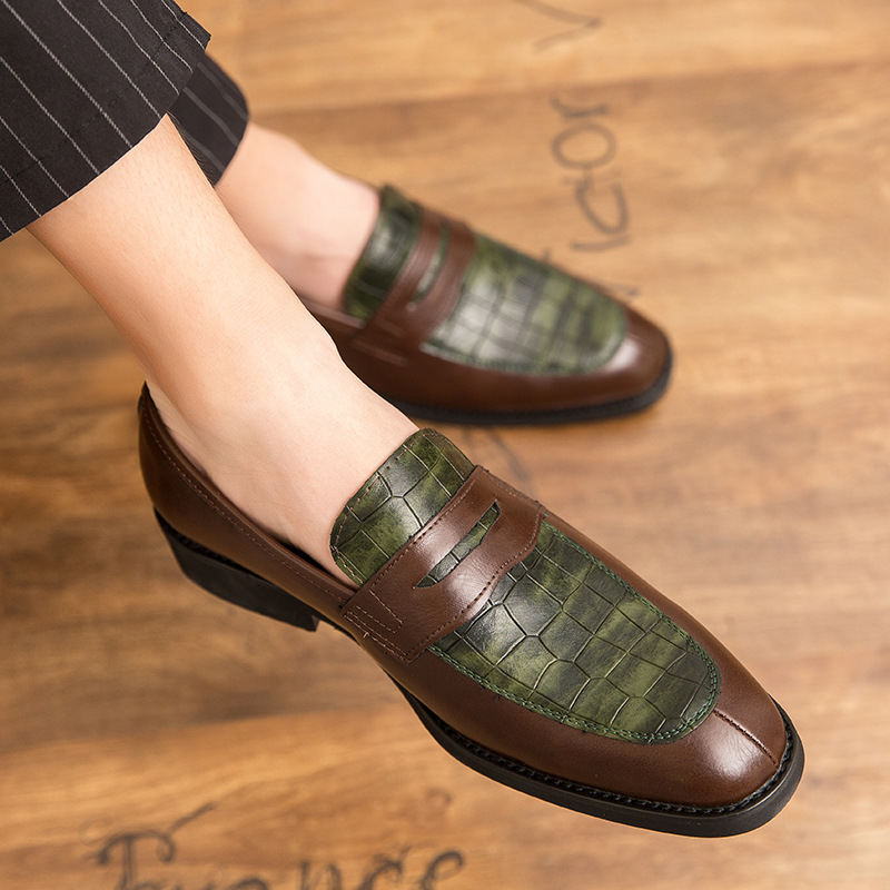 Men's Pointed Leather Shoes British Korean Leisure foto 4