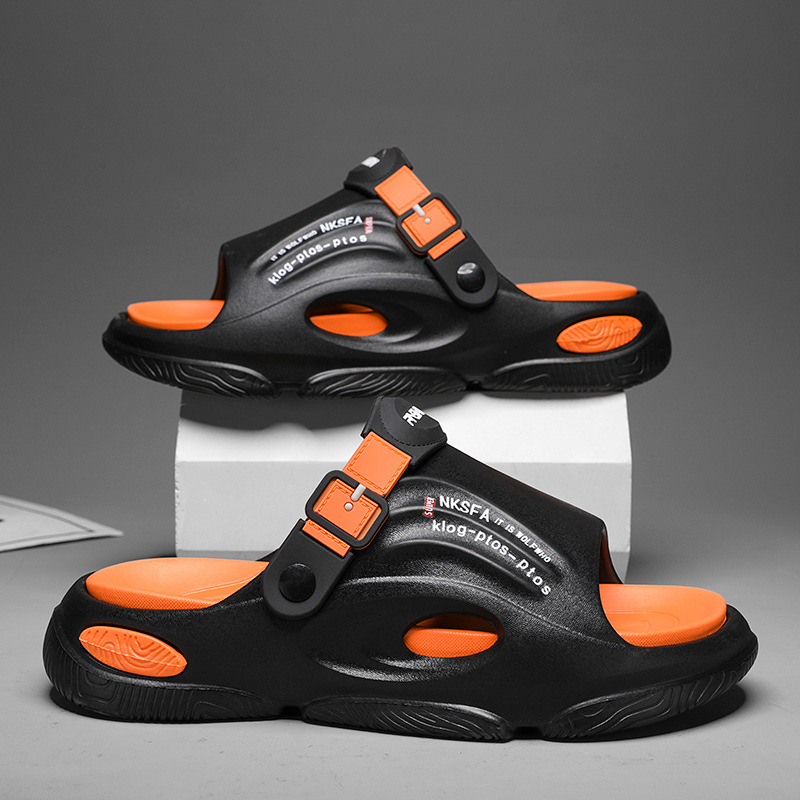 Mens Summer Outdoor Slippers With A Non-slip Step-on-poop Feel foto 3
