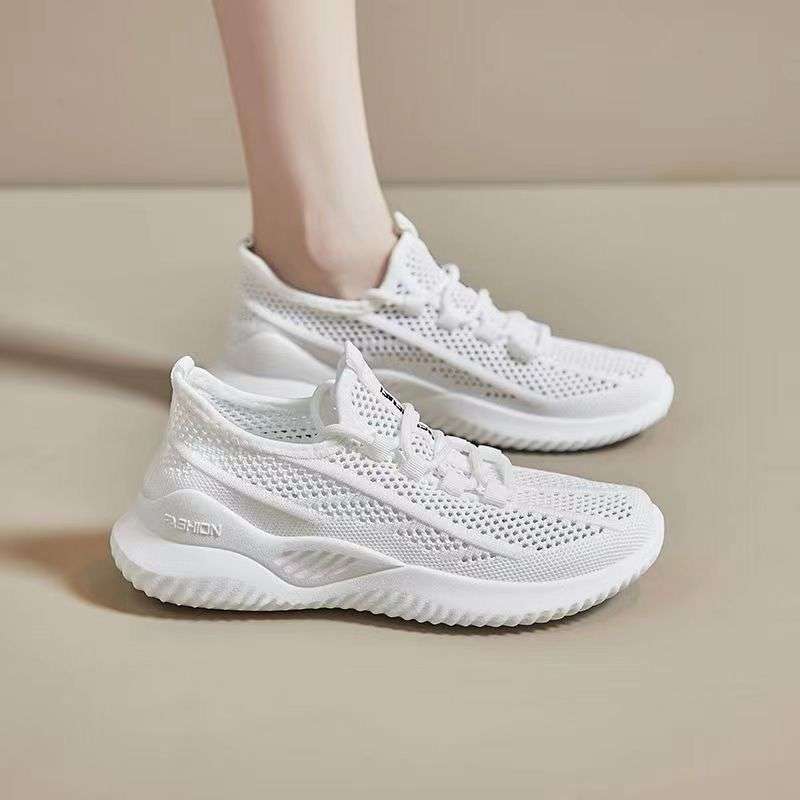 Flyknit Mesh Breathable Cushioned Soft-soled Athletic Shoes foto 5