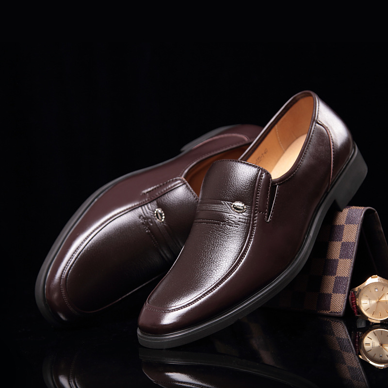 Classic Soft Leather Men's Leather Shoes Business Casual Breathable foto 5