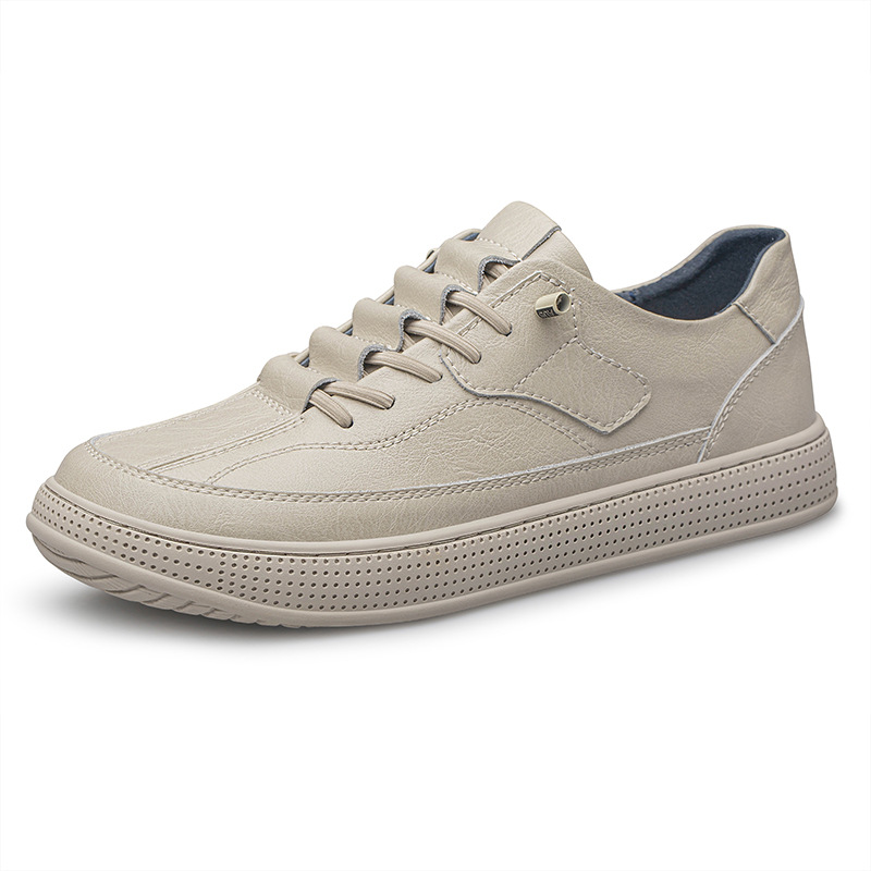 Summer Men's Round Toe Board Shoes Cowhide Surface Breathable foto 2