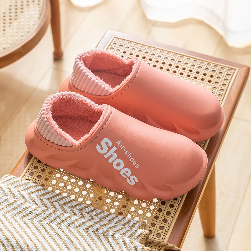 Waterproof Heel-closing Cotton Slippers Warm For Fall And Winter foto 3