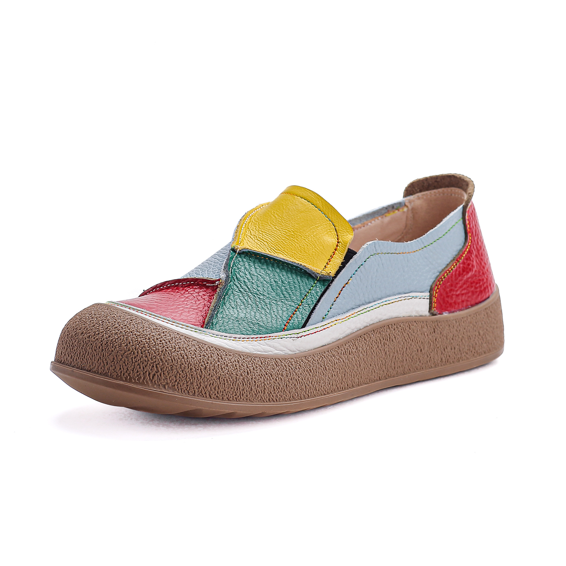 Made From Genuine Leather With A Patchwork Color Design foto 2