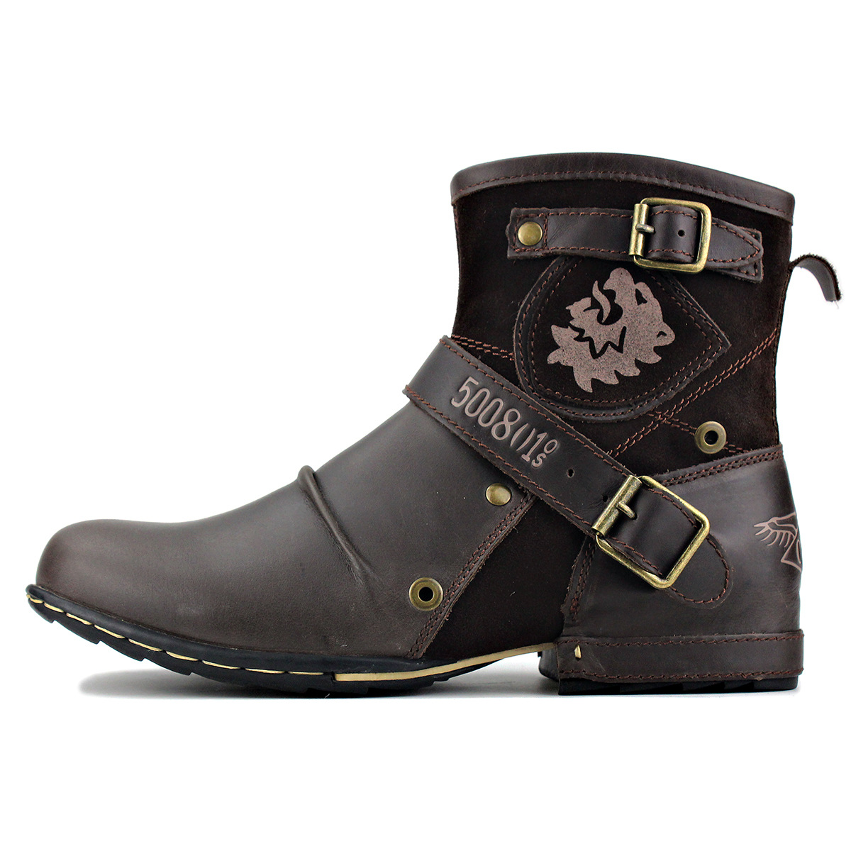 Western Denim Color Changing Martin Shoes Men foto 3