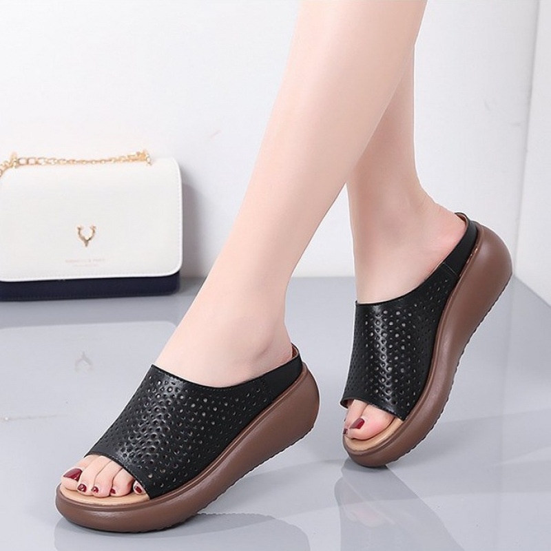 Peep Toe Open Toe Rocking Bottom Platform Heel Women's Shoes foto 3