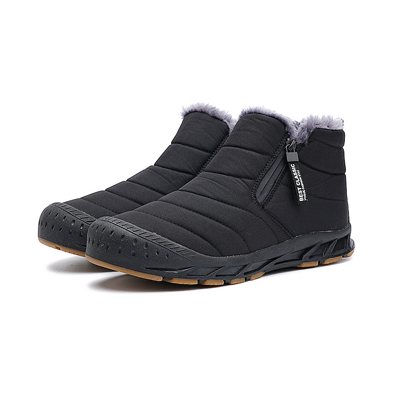 Snow Short Leather And Fur Integrated Winter Boots foto 4