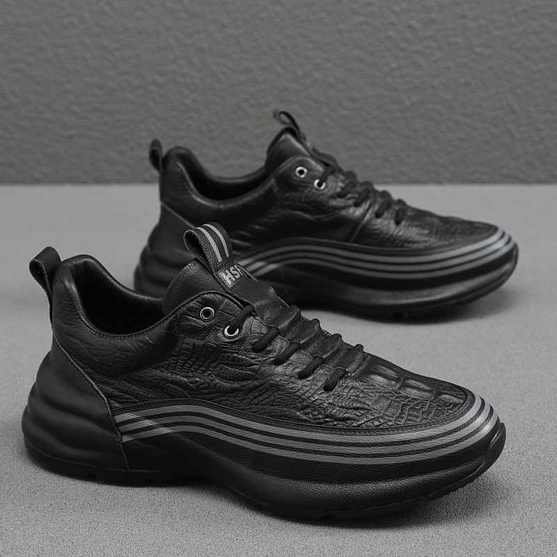 Men's Breathable Leather Sports Shoes foto 5
