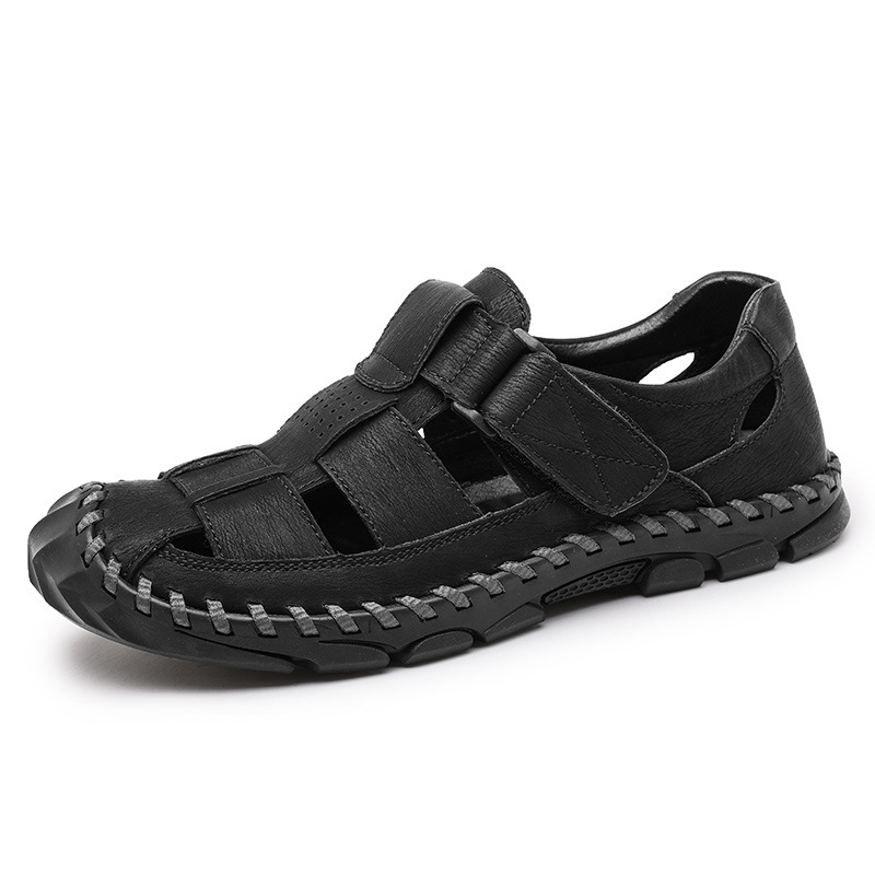 Outdoor Fashion Cattlehide Leather Sandals Men's Plus Size foto 3