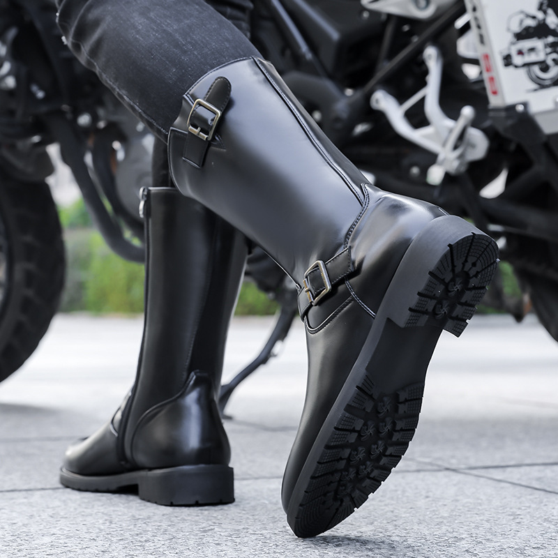 Men's Side-zip Motorcycle Boots foto 3