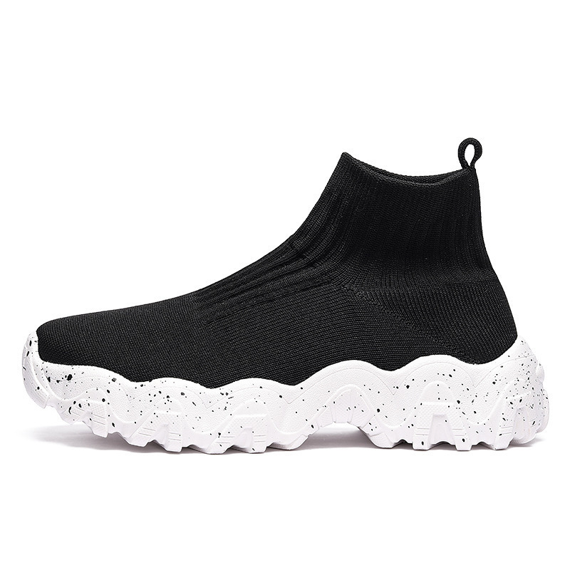 Solid Color High Tube Slip-on Shoes Platform Lazy Shoes foto 3