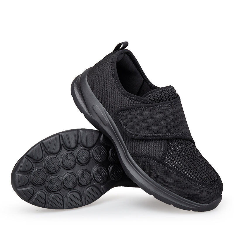 Widened Elderly Walking Shoes Summer Fly Woven Mesh foto 3