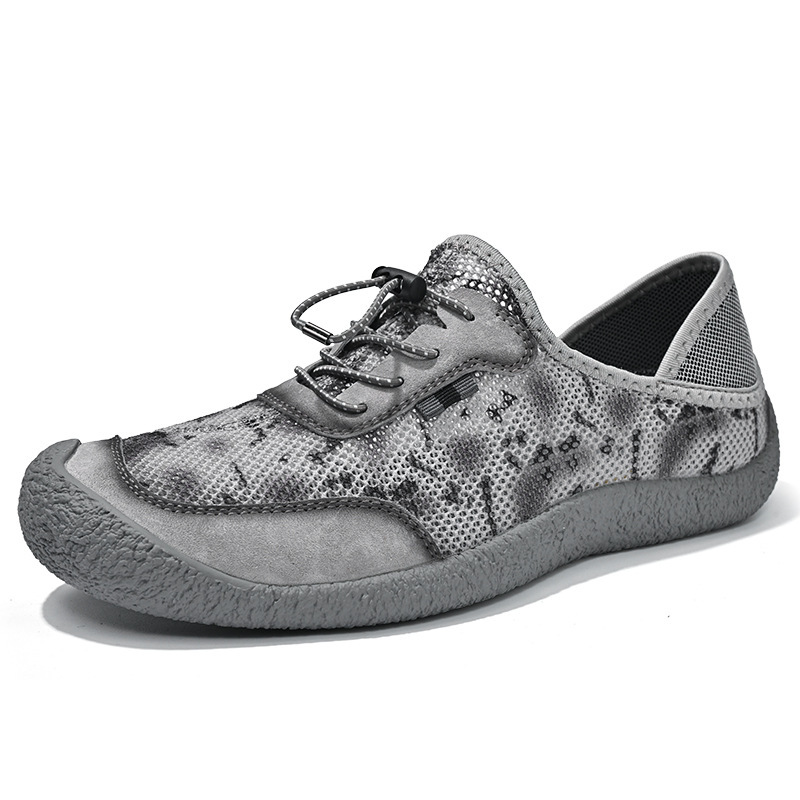 Plus Size Genuine Leather Men's Handmade Sew Shoes Lightweight foto 5