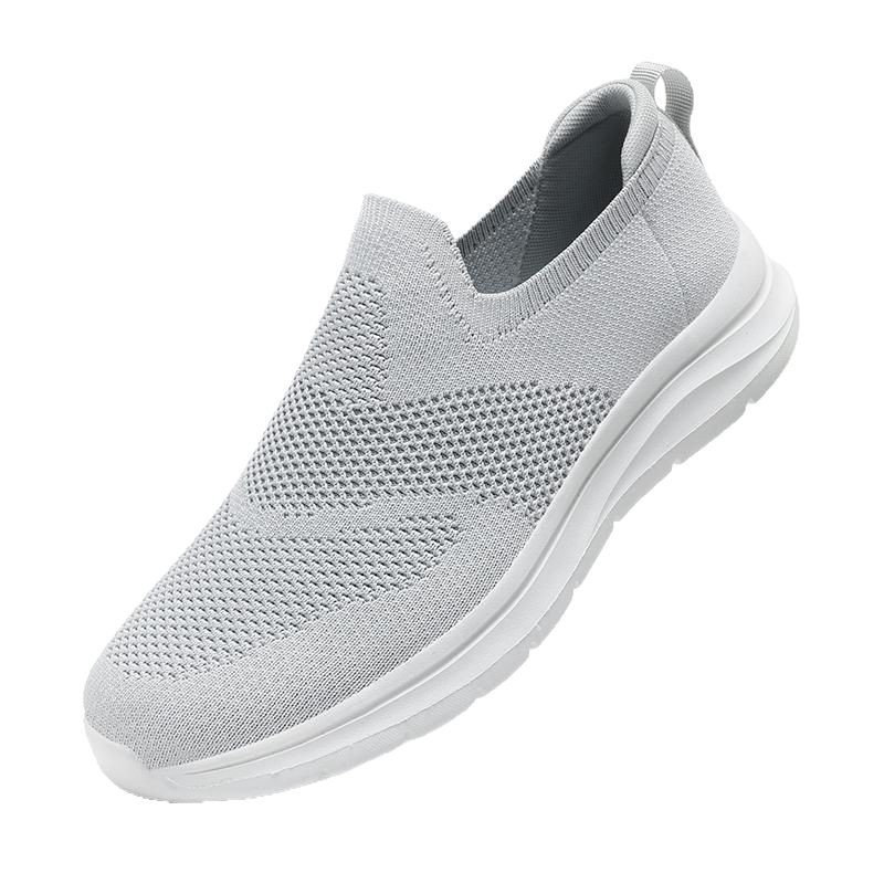 Sports Men's Extra Large Size Slip-on Mesh Flying Woven Light Casual Shoes foto 5