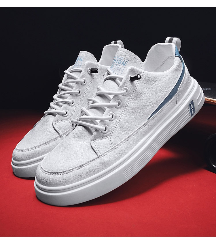 Men's Spring And Autumn Leather Casual Sneakers foto 3