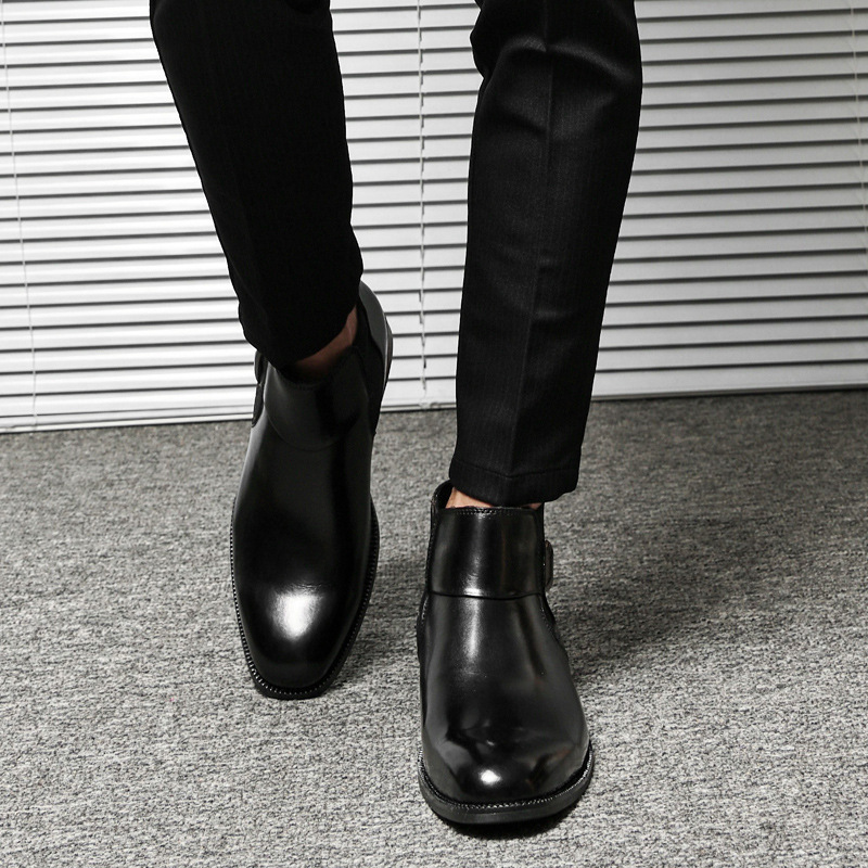 British Style Retro Chelsea Boots Men's Shoes foto 3
