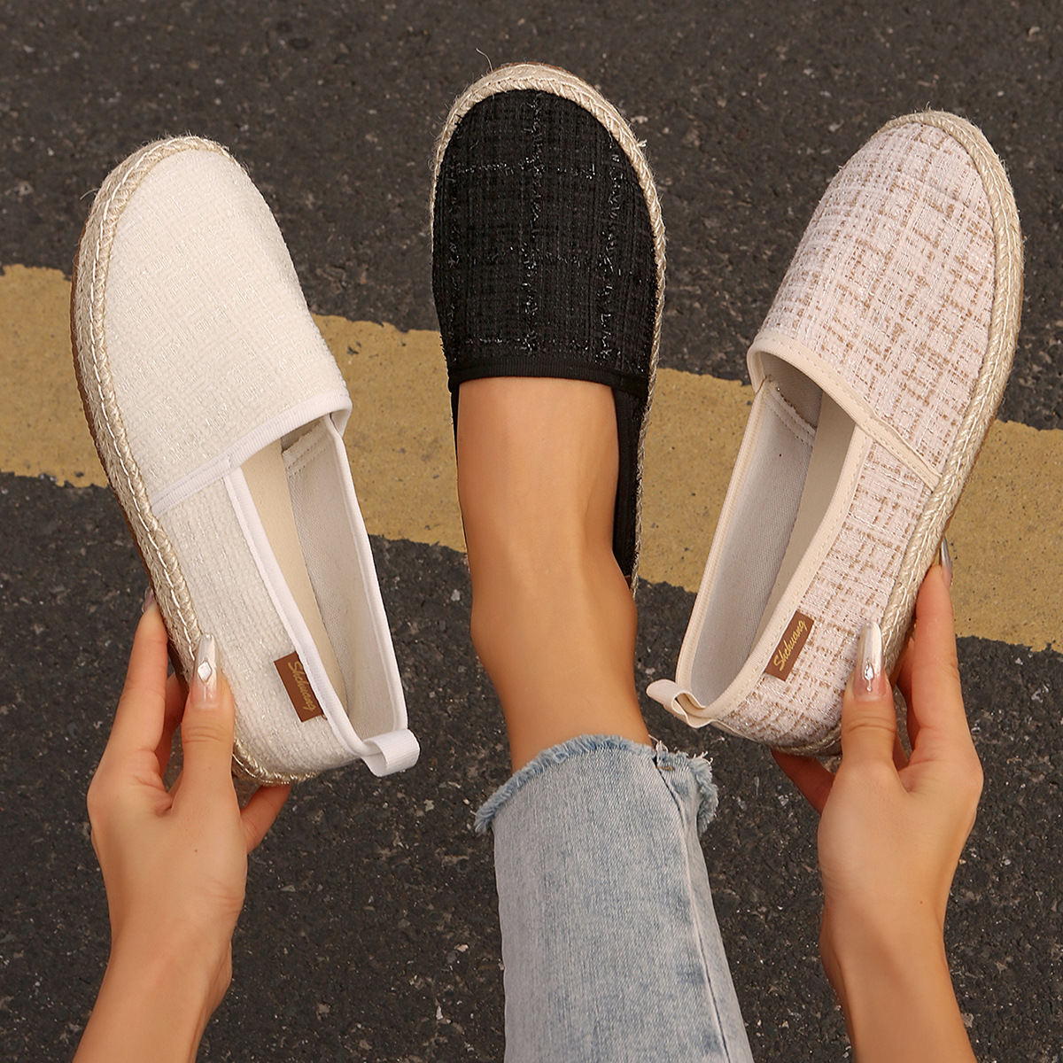 Simple Comfort And Casual Rope Bottom Fisherman Shoes foto 3