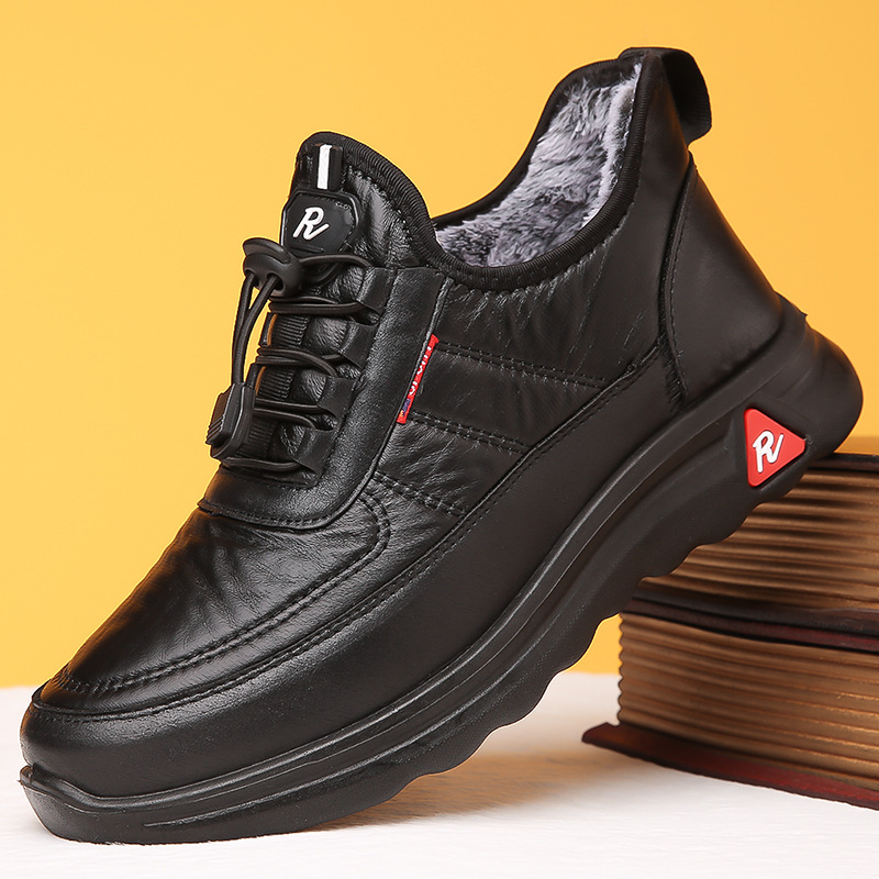 Fleece-lined Thickened Warm And Anti-slip Cotton Shoes For The Elderly foto 3