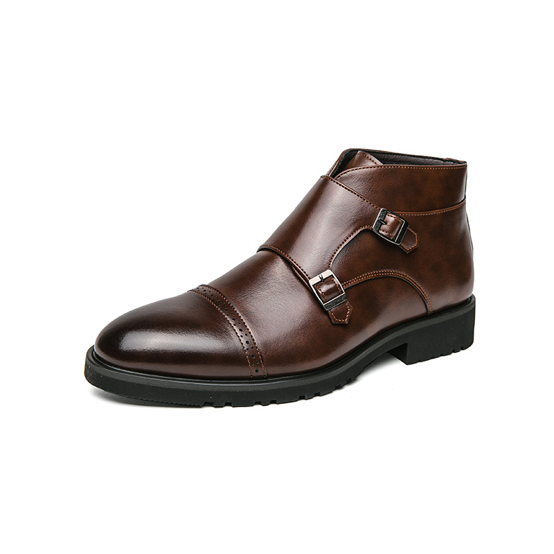 High-Top Pointed Leather Retro Men's Outdoor Casual Martin Boots foto 3