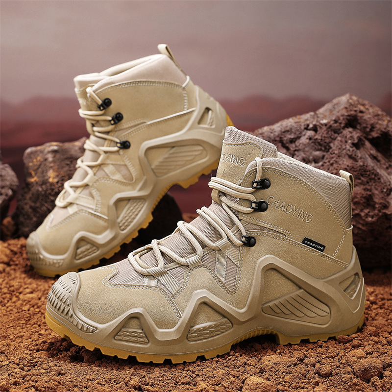 High-top Tactical Shoes Wear-resistant Desert Boots Outdoor New Combat Boots foto 3