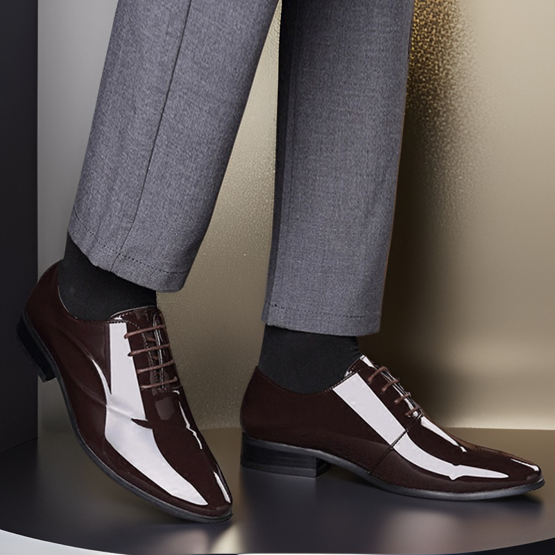 Youth All-matching Lace-up Plus Size Men's Shoes foto 4