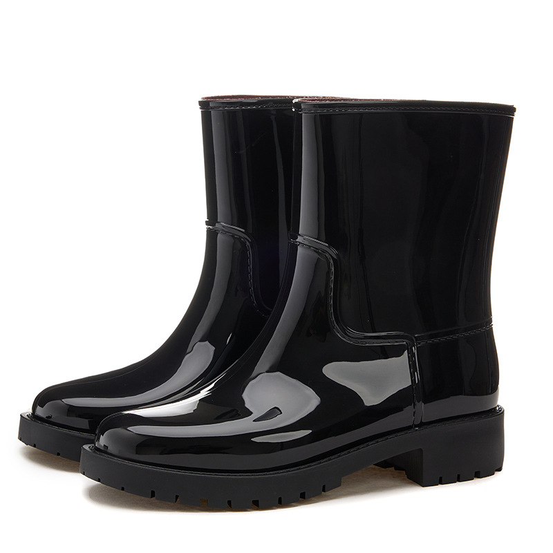 Women's Mid-High Tube Fashion Waterproof Shoes