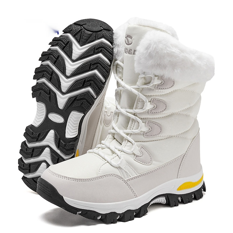 Warm Wide-toe Shoes Womens Mid-height Soft-soled Faux-fur Snow Boots For Winter foto 3