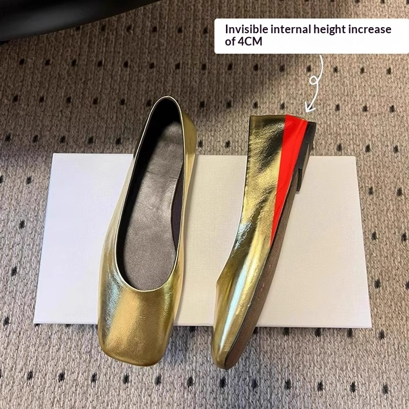 Women's Hidden-Heel Square-Toe Flat Shoes foto 4