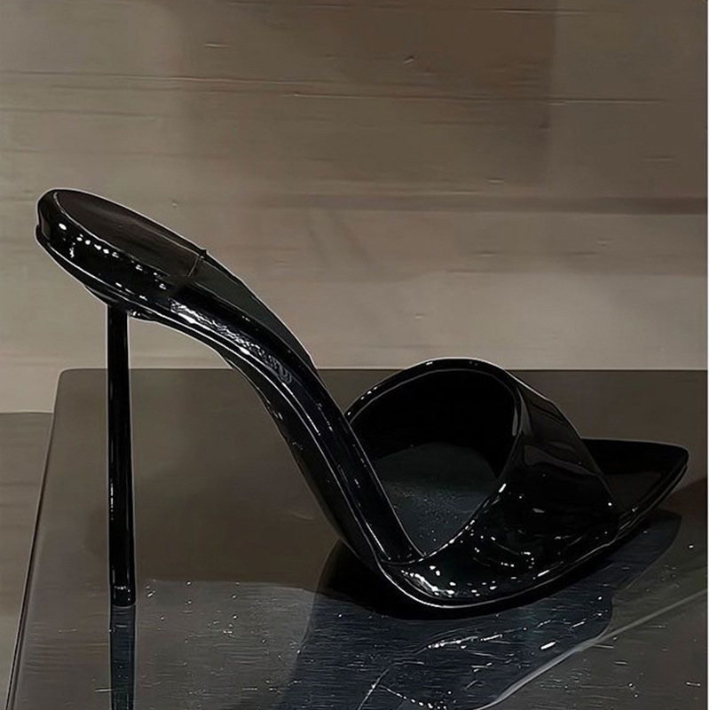 European And American Minimalist Pointed-toe Sexy Stiletto Slides