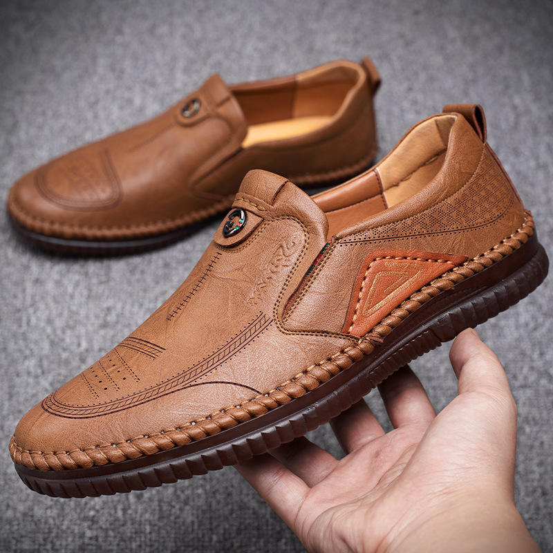 Mens Casual Soft And Breathable Leather Shoes foto 5