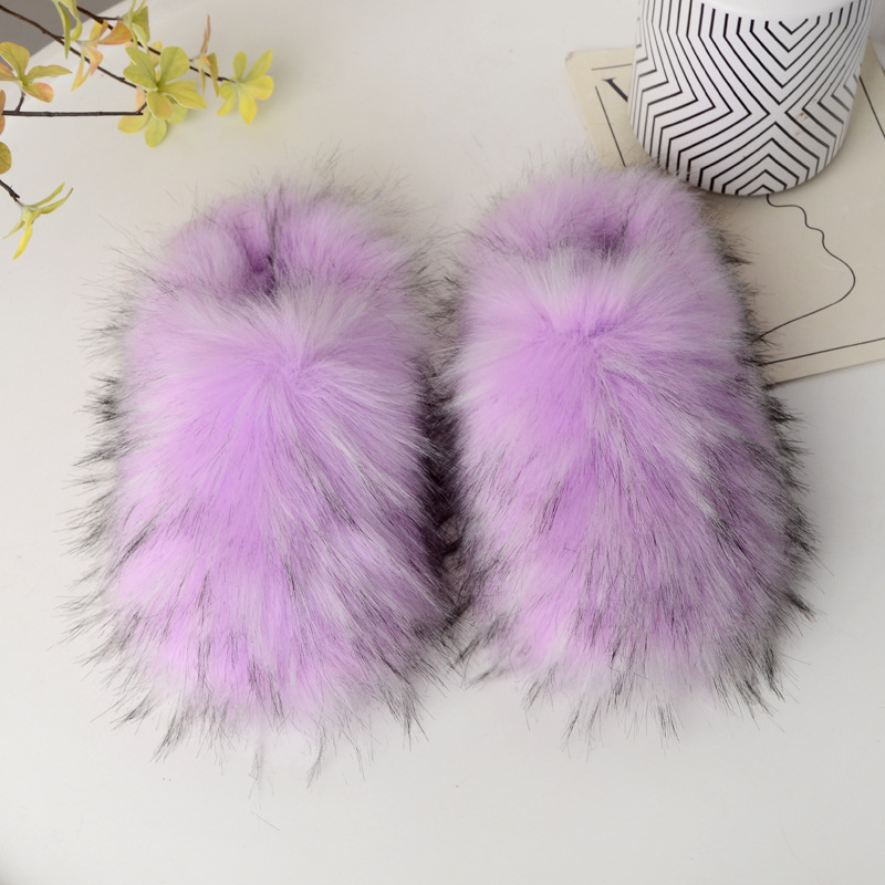 Woolen Slippers Winter Home Wear Velvet Thermal Non-slip Toe Covering Wool Sleeper foto 5