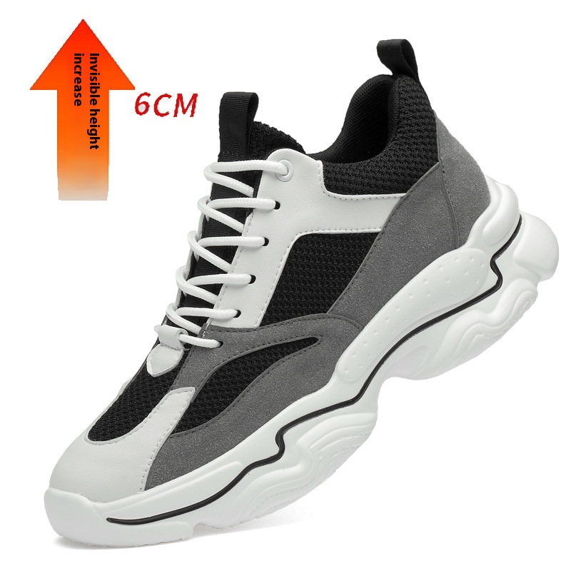Men's Fashion Cowhide Mesh Lining Sneakers foto 2