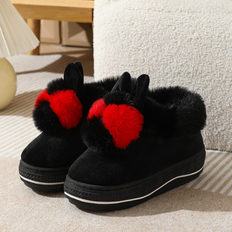 Winter High Heel Thick-soled Cotton Slippers foto 4
