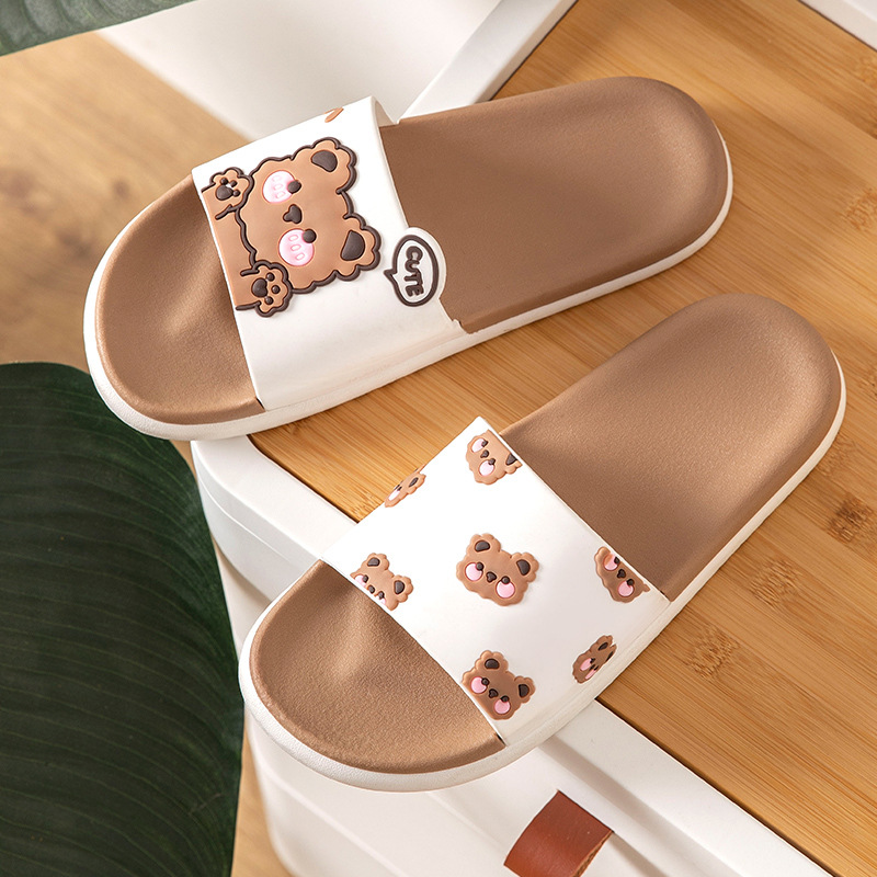 Cute Cartoon Bear Slippers For Men And Women New Non-slip foto 3