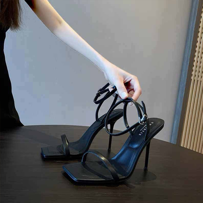 Black High-heeled Sandals Women's Summer Style foto 4